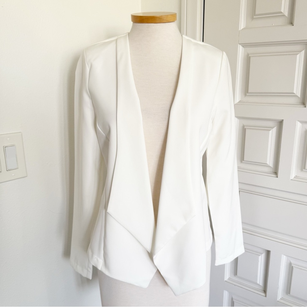 NWT Haute Monde White Blazer Jacket Elegant Classic Sophisticated Size Large